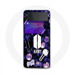 Coque Samsung Galaxy Z Flip3 BTS army logo Bangtan Subs