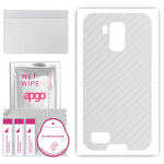 apgo Protective Skin Sticker for the back compatible with Ulefone Armor X7 Pro, Wrap Film, Foil, Vinyl - Pattern Transparent Carbon
