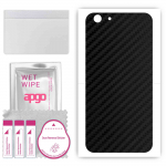 apgo Protective Skin Sticker for the back compatible with vivo Y55s, Wrap Film, Foil, Vinyl - Pattern Carbon Black