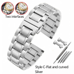 Kvaliteetne roostevabast terasest kellarihm Casio Tissot Seiko Citizeni metallist lameda/kumera otsaga rihmaga k&auml;ev&otilde;ru kella kett 20mm 22mm 22mm