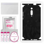 apgo Protective Skin Sticker for the back+sides compatible with Xiaomi Redmi K20 Pro, Full Wrap Film, Foil, Vinyl - Pattern Black Camo