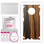 apgo Protective Skin Sticker for the back+sides compatible with Xiaomi Redmi Note 9 Pro 5G, Full Wrap Film, Foil, Vinyl - Pattern Tigerwood