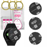 3x apgo MATTE Hybrid protective glass compatible with Media-tech Round Watch GSM MT855, flexible nano glass, great replacement for tempered glass, scr