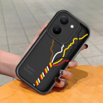 Pehme silikoonist ruudukujulise redeli mustriga telefoni&uuml;mbris, t&auml;ielikult kattev, kaamera p&otilde;rutuskindel kaitse, kummist &uuml;mbris Vivole Vivo S1 valge