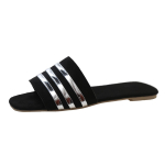 Naiste sussid Uued Metalltriibulised Suvised Lamedad Kingad Moodsad Slip-on Sandaalid V&auml;litingimustes Naiste Vabaaja Naiste Sandaalid Suurused kuni 43 43 black