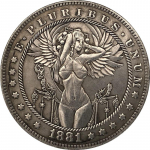 1881 USA AMEERIKA &Uuml;HENDRIIGID Sexy Beauty Hobo Nikkel M&auml;lestavad kogutavad suveniirid H&otilde;bem&uuml;ndid