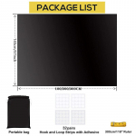 1 tk perforeerimata mustast riidest reisiakna pimendavad kardinad DIY kaasaskantav reisipimendav kardin 145x100cm must