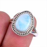 Natural Republic Larimar v&auml;&auml;riskivi 925 sterlingh&otilde;be ehted s&otilde;rmus suurus 7.5 d7h90 white
