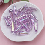 20 tk 8*22mm maagilise v&auml;rviga ripats AB v&auml;rvi veetilgakujuline helm hajus helmed DIY k&auml;sitsi valmistatud l&auml;bipaistvad juuksekaunistused r&otilde;ivakaunistused helelilla v&auml;rv