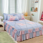 Volangiseelikuga voodikate Kodutekstiil Prinditud voodiseelik Magamistoa kattekatted Voodikatted Voodilinad Tolmukate Voodipesu 2 padjapuuriga 120x200cm 3pcs
