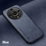 P&otilde;rutuskindel nahast &uuml;mbris seadmele Honor Magic 6 Lite Magic 5 Lite X9b X9A kaitsekate Sisseehitatud magnetiline autohoidiku kate telefonile Honor Magic 6 Pro 5 Pro Honor Magic 6 Lite sinine