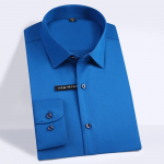 Stretch Bamboo Fiber Soft mugavad pikkade varrukatega tugevad ametlikud meeste klassikalised sotsiaalsed s&auml;rgid 2XL