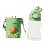 Children's Hydration Bottle with Straw 680ml - Portable Water Container for Kids on The Go roosa