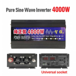 Puhas siinuslaine muundur 4000 W v&otilde;imsus alalisvoolu 12 V 24 V 48 V vahelduvvoolu 220 V pinge 50/60 Hz muundur p&auml;ikeseenergia autoinverter LED-iga 24V&220V 60HZ