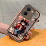 Pehme silikoonist ruudukujulise redeli mustriga telefoni&uuml;mbris, t&auml;ielikult kattev, kaamera p&otilde;rutuskindel kaitse, kummist &uuml;mbris Vivole Vivo Y17 must