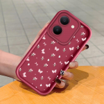 Pehme silikoonist ruudukujulise redeli mustriga telefoni&uuml;mbris, t&auml;ielikult kattev, kaamera p&otilde;rutuskindel kaitse, kummist &uuml;mbris Vivole Vivo V15 valge