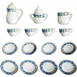 Nukumaja tarvikud 1/12 K&ouml;&ouml;k miniatuurne 15 t&uuml;kki mini portselanist lilledega teetassi komplekt Nukumaja kujunduse simulatsioon nukumaja dekoratiivsed tarvikud 3.2*2.6cm,2*2cm,Etc.15Pcs