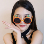 Hawaii Orange Design Party Glassescartoon Plastic Fruit Design Party Prop 1PCS