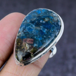 Watermelon Tourmaline Gemstone Handmade 925 Steling Silver Gift Ring Size 8 f3i58