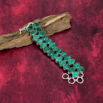 Smaragdist k&auml;ev&otilde;ru, 925 naela h&otilde;bedast k&auml;ev&otilde;ru, v&auml;&auml;riskivide ehted, k&auml;sitsi valmistatud k&auml;ev&otilde;ru, h&auml;mmastavad ehted, kingitus talle Adjustable with 8 inches roheline