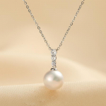 S999 h&otilde;bedane lihtne p&auml;rlitest ripats kaelakee, naiste erilise disainiga teemant rangluu kett Elegantne k&otilde;rgekvaliteediline peen kaelakee