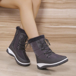 Naiste Saapad Talv Soojad Kvaliteetsed Keskmise S&auml;&auml;rega Lumesaapad Daamide Paeltega Mugavad Veekindlad Poolsaapad Chaussures Femme 37 black