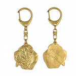 Neapolitan Mastiff, Mastino Napoletano - Gilded key ring with dog in gift box, handbag decoration, luxury accessory by Art-Dog brand