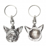 Chihuahua short-haired, Chihuahua smooth - Silver-plated pendant with a dog in a decorative box, handbag decoration, backpack pendant by Art-Dog brand