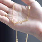 Mini -Worldcustom Kursiivkirjas Ripats Kaelakee Roostevaba Teras Kuldset V&auml;rvi Karbikett Isikup&auml;rastatud Ehted Aastap&auml;eva Kingitus 40cm kuld