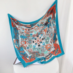 90CM Neli Aastaaega Ruudukujuline Suur Ruudukujuline Sall Luksuslik Dekoratiivne S&auml;rk Professionaalne Peapael Juuksepael P&auml;ikesekaitse Peapael 90*90cm