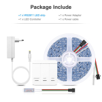 5M10M LED-riba komplekt WS2811 IC Horse Race voolav LED-riba valgusti 24V 120leds/m pikslitega jooksvat vett taga ajav painduv teip koduruumide kaunistamiseks 1PCS-10M Set looduslik/valge