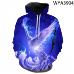 Phoenix Bird Fashion Pusad 3D Prinditud Mehed Naised Lapsed Pusad Poiss T&uuml;druk Lapsed T&auml;navar&otilde;ivad Pullover, pikkade varrukatega vabaaja topid S