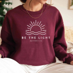 Ole kerge dressipluus kingitus kristlastele Mathew 5:14 Dressipluus Bible Verse Kampsun Naiste Pullover Religioosne kapuuts, Faith Top XL burgundiapunane