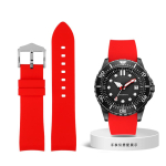 Klassikaline 18mm 20mm 22mm 23mm 24mm pehme silikoonrihm Universaalne k&uuml;&uuml;narnuki kaarega kummipael Spordiks Veekindel Asendus Watch Tarvikud 20mm black