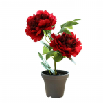 1 tk v&otilde;ltsitud potitaim Kodukaunistused Kunstlik pojeng pojeng bonsai t&ouml;&ouml;laua ornament kunstlill punane