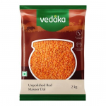 Vedaka Populaarne lihvimata punane Masoor Dal Split | Looduslikult valgurikas |Looduslikult kolesteroolivaba | 2 kg