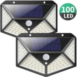 PROJEKTEERI V&Auml;LISSEADME 2 komplektiga lampe solaire exterieur - 100 led de &eacute;clairage D&eacute;tecteur de Mouvement Lumi&egrave;re murale
