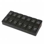 T&auml;htedega pillide organiseerija, topeltrida, 14 v&otilde;re, iseseisev kaane tihendus Niiskuskindel 7 p&auml;eva n&auml;dalas tahvelarvutikarbi koduvarustus