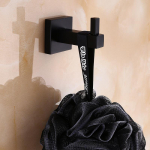 Tuqiu vannitoar&auml;tikukonks seinakonksud must k&ouml;&ouml;gimantli konks SUS304 must v&otilde;tmega m&uuml;tsikoti riidepuu hoidik seinale kinnitatav riidekonks must