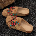 Helmes&auml;&auml;rega lamedad kingad Suede sussid Talvised naiste kingad 2025 Trend Slingback vabaajakanna Moodsad pl&auml;tud Kodu Zapatillas Mujer 35 kaamel