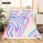 V&auml;rviline s&auml;delev tekikotikomplekt T&uuml;drukulik roosa pastellne moodne t&uuml;drukute naiste tekkikott Kahekordne Queen King pol&uuml;ester tekkikott EU single(135x200cm)