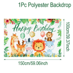 Džungliloomad Taust Džunglipeokaunistus Metsik One Safari S&uuml;nnip&auml;evakaunistused Baby Shower Poiste grill S&uuml;nnip&auml;evapeo sisustus