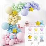 V&auml;rvilised Macarons Balloon Garland Arch 1. S&uuml;nnip&auml;evapeo Dekoratsioon Lapsed Pulmad S&uuml;nnip&auml;ev Lateks Balloon Baby Shower Poiss T&uuml;druk 10inch