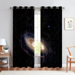 Unistav T&auml;htkuju Galaktika 3D-prindiga Kardinad Pol&uuml;esterkiud Magamistuba Elutuba Kabinet Dekoratiivkardinad Lihtne Pesta ja Hooldada W50xH140(CM)x2PCS&Rod pocket