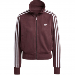 Adidas Originals Adicolor Kootud Logo Retro Seisukrae T&otilde;mblukuga Pika Varrukaga Jakk Naiste Jakk Tumehall Pruun IN6061 XS