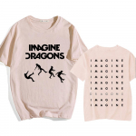 Imagine Dragons Loom Tour 2025 T-s&auml;rk l&uuml;hikeste varrukatega puuvillased meeste/naiste s&auml;rgid, kvaliteetsed pehmed unisex t&auml;navar&otilde;ivad, hip-hop mood L
