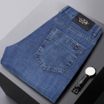 Suvised teksad Men Slim Business Straight Stretch teksad Mehed 34