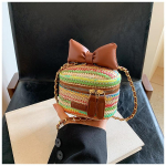 V&auml;rvilised mini &otilde;lgkarbikujulised &otilde;lakotid triibuliste kettidega vabaaja suvise puhkuse &otilde;lakotid naistele, moodne luksuse tunne