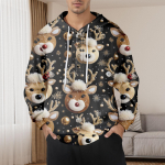 Kapuutsiga sporditreeningkost&uuml;&uuml;m Unisex jooksuriided pikkade varrukatega pullover Pusad Pusa XXXL must