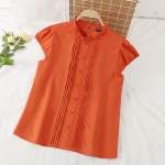 VONDA Naiste suvine vabaaja aluskrae, varrukad, plisseeritud &uuml;hev&auml;rviline lahtine pluus S